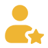 User icon with a star symbol.